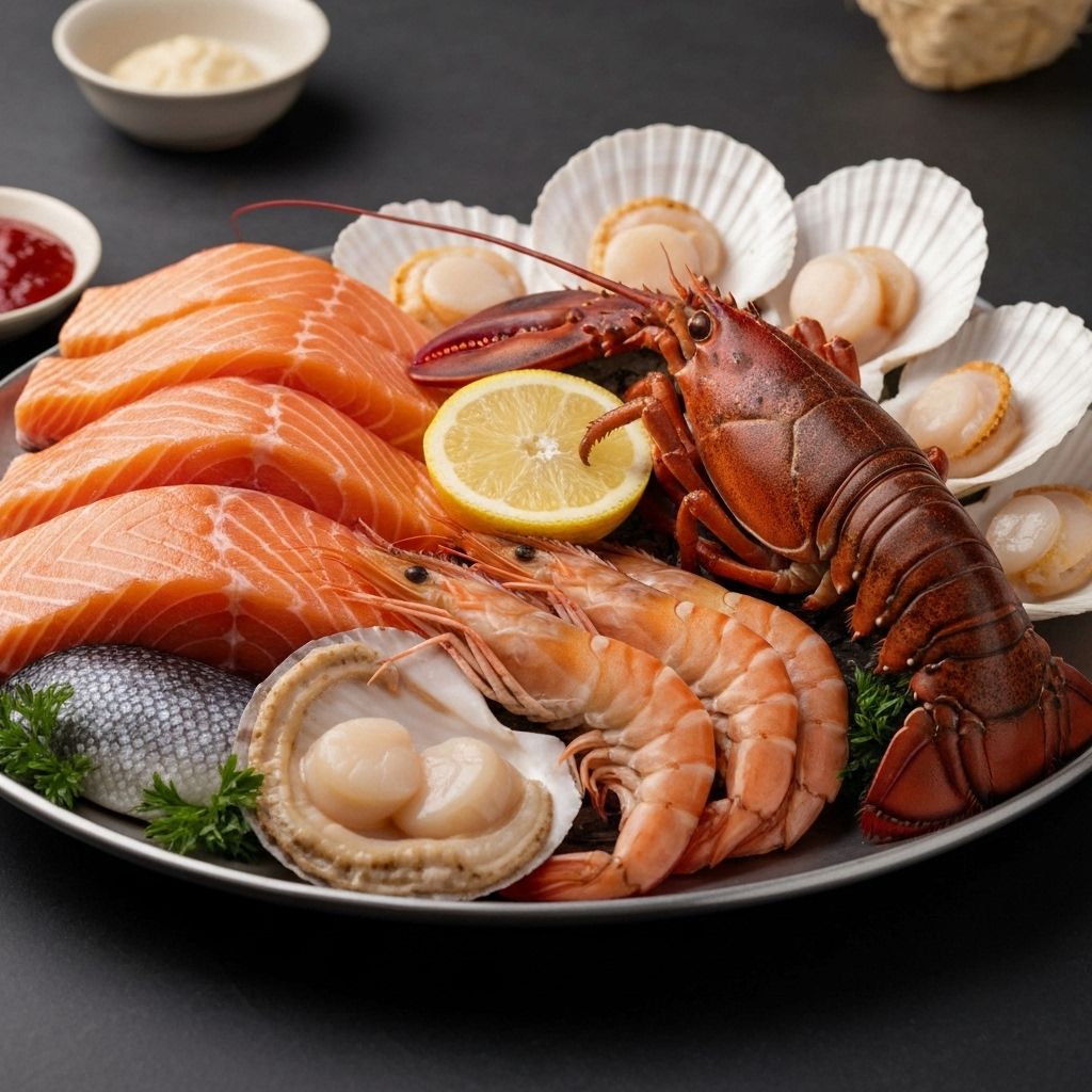 Fresh seafood collection